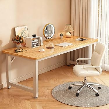 【ホワイト】　パソコンデスク 3段シェルフ付 オフィスデスク 簡易デスク 木製 Amazon | 登場 【ホワイト】 パソコンデスク 3段シェルフ付